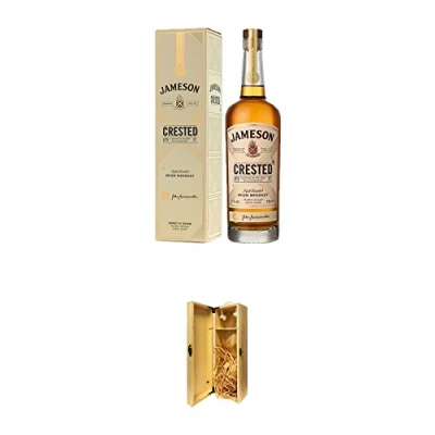 Abbildung von Jameson Crested Ten Irish Whiskey 0,7 Liter + 1a Whisky Holzbox für 1 Flasche mit Hakenverschluss