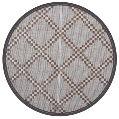 Abbildung von vidaXL Outdoor Teppich Braun Ø200 cm PP