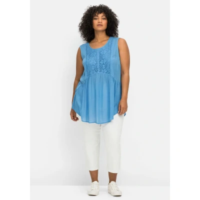 Abbildung von Sheego Bluse, Damen, Größe: 44, Azurblau