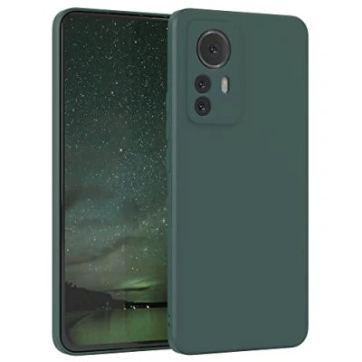 Abbildung von EAZY Case Silikonhülle für Xiaomi 12 Pro Hülle Silikon Grün weich stoßfeste Handyhülle Schutzhülle mit Kameraschutz Dünn Premium Schutz Cover TPU Phone Bumper in Piniengrün