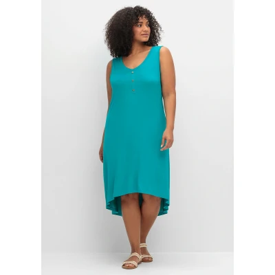 Abbildung von Sheego Jerseykleid, Damen, Größe: 40, Meeresfarben