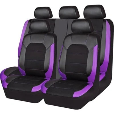 Abbildung von DTGPRO Autositzbezug Set Passend für VW Passat B6 Golf 4 5 B5 7, Polo B8 6 Autositzbezüge_Lila