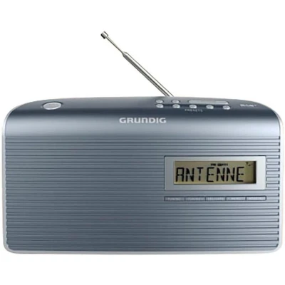 Abbildung von Grundig Music 7000X DAB+ Radio, für unterwegs oder zuhause, tragbares UKW, großes Display, einfache Bedienung, Senderspeicher, Radiowecker, Snooze, Grey/Silver