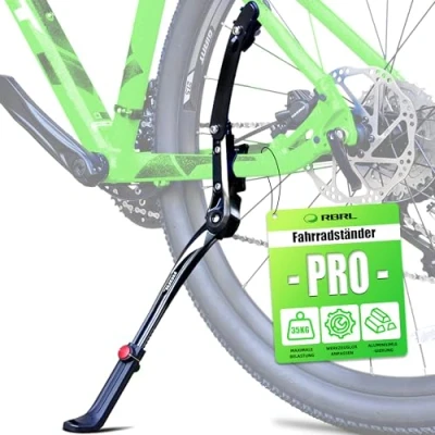 Abbildung von RBRL Fahrradständer Aluminiumlegierung, Seitenständer Fahrrad Universal für 26 29 Zoll, Stabil Mountainbike/Rennrad/MTB, Höhenverstellbar mit rutschfestem Gummifuß