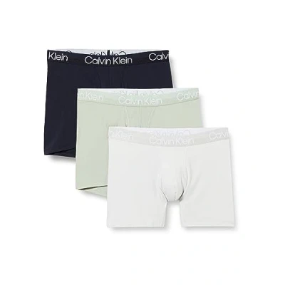 Abbildung von Calvin Klein Herren 3er Pack Boxer Briefs Baumwolle mit Stretch, Mehrfarbig (Galaxy Gry/Night Sky/Frosted Fern), XS