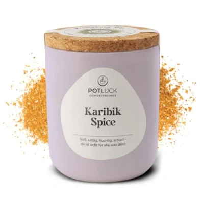Abbildung von POTLUCK I Karibik Spice Gewürzmischung im Keramiktopf 80g Vegan, glutenfrei und mit natürlichen Inhaltsstoffen