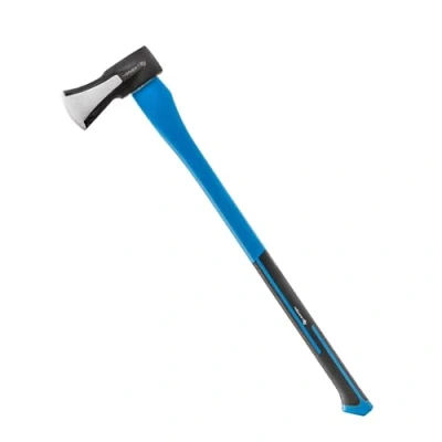 Abbildung von HÖGERT TECHNIK Spaltaxt 2000g mit Glasfaserstiel, gehärteter Stahl, 47 55 HRC, profiliertes Axtblatt Keil, ergonomischer Rutschfester Griff, ideal zum Spalten von Baumstämmen