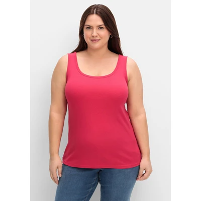 Abbildung von Sheego Top, Damen, Größe: 40, Magenta