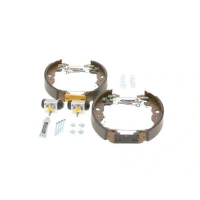Abbildung von BOSCH 0 204 114 197 Bremsensatz, Trommelbremse mit Zubehör, Radbremszylinder KIT SUPERPRO DACIA: Dokker Kombi, Logan I Pickup, MCV