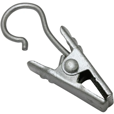 Abbildung von Gardinenhaken Clipshaken mit Klammer Metall, GARDINIA, (10 St), Zubehör Vitragestangen/Caféhausstangen