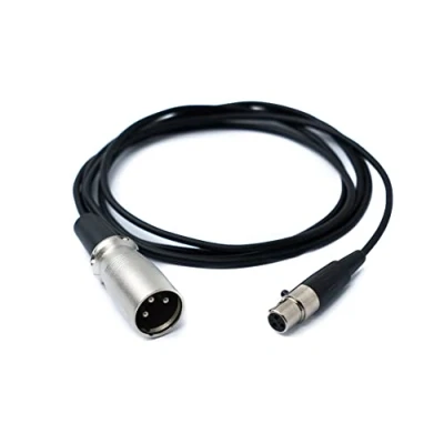 Abbildung von System S Audio Kabel 150cm Mini XLR 3 polig Buchse zu Stecker Adapter Schwarz