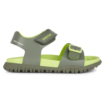 Abbildung von Geox J FUSBETTO BO Sandal, Military/Lime, 34 EU