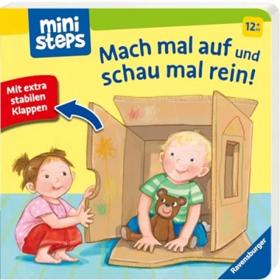 Abbildung von ministeps: Mach mal auf und schau rein! Mit extrastabilen Klappen: Babybuch Ab 1 Jahr, Spielbuch, Pappbilderbuch: Klappen. 12 Monaten (ministeps Bücher)