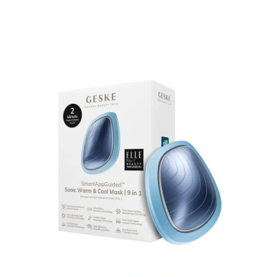 Abbildung von Geske SMARTAPPGUIDED Sonic WARM COOL MASK 9 IN 1 Gesichtspflege Zubehör, Größe: One Size, Aquamarine