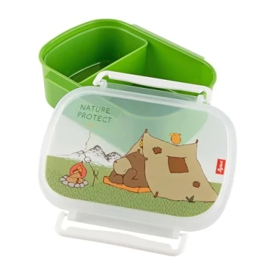 Abbildung von SIGIKID 24780 Brotzeitbox Forest Grizzly Lunchbox BPA frei Mädchen und Jungen empfohlen ab 2 Jahren grün