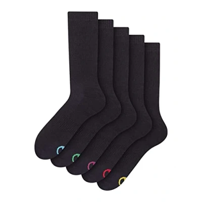 Abbildung von Dedoles Socken Regular normale Höhe Unisex Damen Herren Baumwolle viele lustige Designs Weihnachtssocken 5 Paar, Farbe Schwarz, Motiv Schwarz 5er Pack, Gr. 35 38