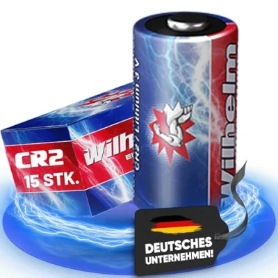 Abbildung von 15 x CR2 WILHELM 3V Lithiumbatterie CR2A DLCR2 CR17355 Lithium Batterie Fotobatterie Photo