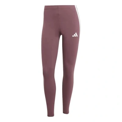 Abbildung von adidas Damen Essentials 3 Stripes Cotton Leggings, Aurora Ruby/White, XS