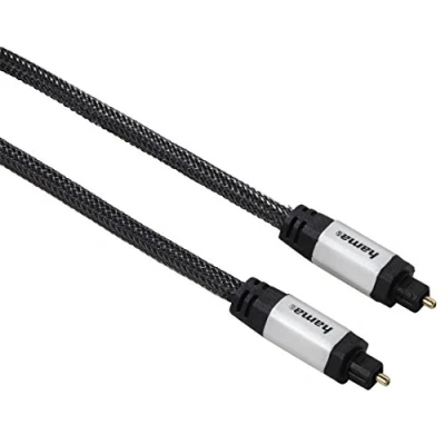 Abbildung von Hama Toslink Kabel 2m LWL Lichtleiter Schwarz Audio Kabel, (200 cm), ODT Stecker optisch Digital SP/DIF