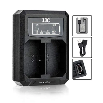 Abbildung von NP FZ100 USB Dual Battery Charger Adapter for Sony A6700 A6600 A9, A9 II, A7R IV, III, A7 III Digital Camera FW50 Chargers