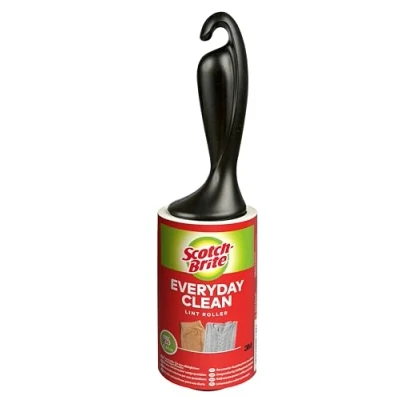 Abbildung von Scotch Brite Everyday Clean Fusselroller, 1 Rolle 30 Blatt 4,55 m Fusselrolle für Kleidung und Möbel gegen Fussel oder Tierhaare, Roller ist wiederverwendbar