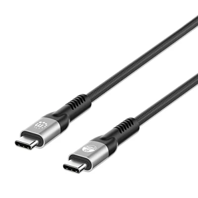 Abbildung von Manhattan 356374 USB4 Kabel EPR USB C™ M/M 40G 240W PD 3.1 8K E Mark zertifiziert 1m schwarz