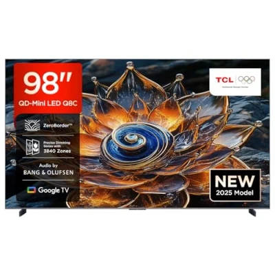 Abbildung von TCL 98Q8CX7 QLED Mini LED Fernseher (248 cm/98 Zoll, 4K Ultra HD, Google TV, Smart Audio von Bang &amp; Olufsen, Apple 144Hz, HDR, Multi HDR)
