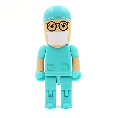 Abbildung von Ulticool Arzt Krankenhaus Operation 128 GB USB 3.0 Hohe Geschwindigkeit Flash Pen Drive Doctor Hospital Speicherstick Weiß Blau