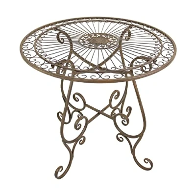 Abbildung von FRANK FLECHTWAREN Gartentisch, Beistelltisch, Bistrotisch Tisch Flair Ø 80 x 74 cm Metall