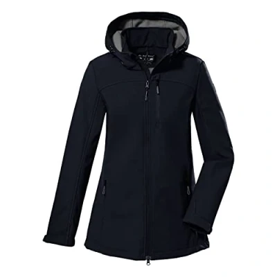 Abbildung von killtec Damen Softshelljacke mit abzippbarer Kapuze KOW 212 WMN SFTSHLL JCKT, dunkelnavy, 42, 39268 000
