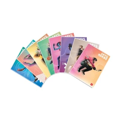 Abbildung von Pigna Maxi Notizbücher A4 Ready for Sport, 10 Stück, gestreift