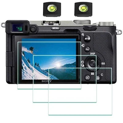 Abbildung von ULBTER Displayschutz Schutzfolie für Sony Alpha A7C 7C 【Nicht II A7CR】 Displayschutzfolie &amp; Blitzschuhabdeckung Zubehör, 9H Härte Glas [3+2 Stück]