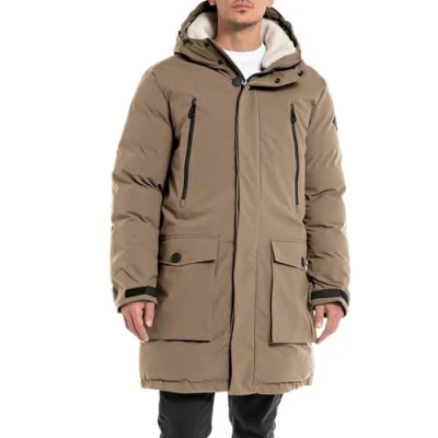 Abbildung von Replay Herren Jacke Parka mit Kapuze, Earth 557 (Braun), L