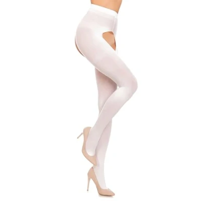 Abbildung von Glamory Damen Ouvert Strumpfhose, Weiß, 4XL (60 62) EU