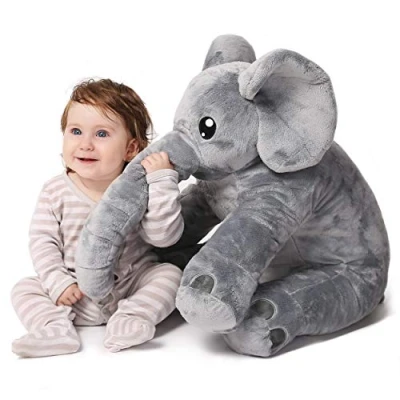 Abbildung von corimori® Elefant Nuru großes XXL 55cm Kuscheltier für Kleinkinder, bauschig und weich, kuschel softe Qualität, grau