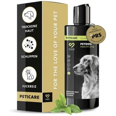 Abbildung von Peticare Anti Schuppen Shampoo für Hunde, bei Juckreiz &amp; Hautirritationen 250 ml