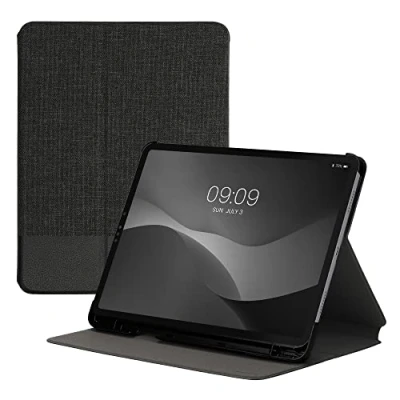 Abbildung von kwmobile Schutzhülle kompatibel mit Apple iPad Air 11&quot; (6. Gen 2024) / 4/5 Pro (2020/2021/2022) Hülle Slim Tablet Cover Case Ständer Anthrazit Schwarz