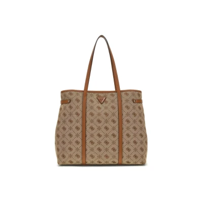 Abbildung von GUESS Women Vikky Tote Bag, Latte Logo/Eisblau