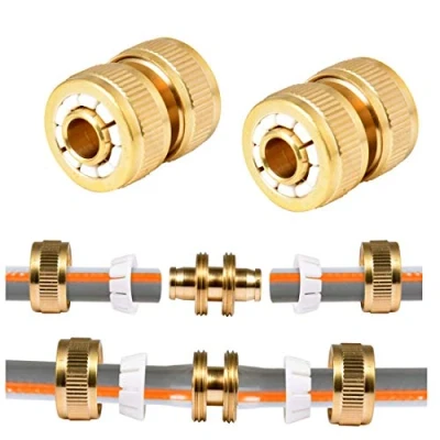Abbildung von Hydrogarden 2 Stück Messing Reparator Satz 13mm (1/2&quot;) Schlauchadapter zum fur Schlauchreparatur schnell und einfach ohne Werkzeug