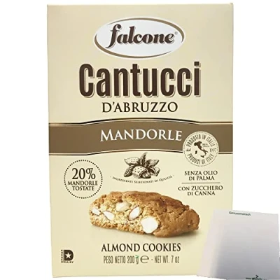 Abbildung von Falcone Cantuccini alla Mandorla Mandelgebäck 1er Pack (1x200g Packung) + usy Block