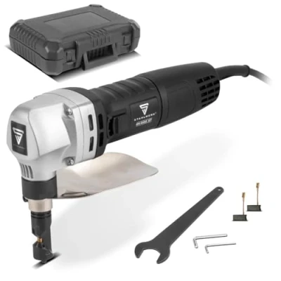 Abbildung von STAHLWERK Blechknabber BK 600 ST mit W und 2.000 U/min bis 2,5 mm Schnitttiefe elektrische Blechschere Blechschneider Nibbler Knabber Metallknabber Metallnibbler
