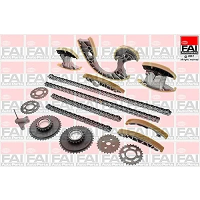 Abbildung von FAI AutoParts TCK219NG Steuerkettensatz ohne Dichtungen, mit Zahnrädern Simplex, Bolzenkette AUDI: A6 C6 Avant, Limousine, Q7
