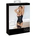 Abbildung von Strapshemd plus String ouvert, edler Mattlook mit Spitzeneinsätzen vorne