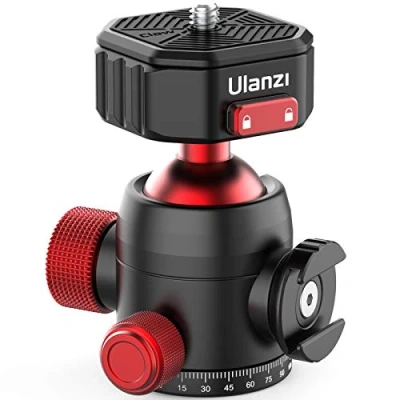 Abbildung von ULANZI Kugelkopf mit Klaue Super Schnellentriegelung Design, Professioneller Metall 360 drehbarer Panorama Cold Shoe, bis 20 kg Tragkraft, für Stativ, Slider, DSLR Kamera (U 100)