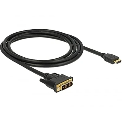 Abbildung von Delock HDMI zu DVI 18+1 Kabel bidirektional Videokabel Adapter 2,0 m
