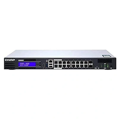 Abbildung von Qnap QGD 1600P 8G 16 Port PoE Managed Switch [14x Gigabit LAN, 2x LAN/SFP, PoE++, 8GB RAM]