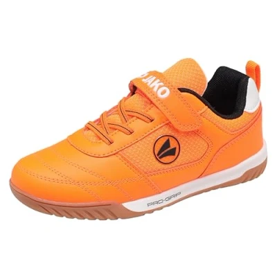Abbildung von JAKO SH Winger Unisex Fußballschuh Halle für Kinder, Größe: 31, Neon orange/jet black Schuhe