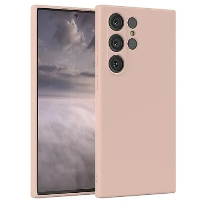 Abbildung von EAZY Case Silikonhülle für Samsung Galaxy S23 Ultra Hülle Silikon Rosa weich stoßfeste Handyhülle Schutzhülle mit Kameraschutz Dünn Premium Schutz Cover TPU Bumper Altrosa Pastell