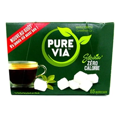 Abbildung von Stevia Zuckerwürfel 65 Stück 130 g Zuckerersatzstoff ohne Kalorien Pure Via