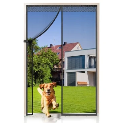 Abbildung von EXTSUD Fiberglas Magnet Fliegengitter Tür 75x220cm Magnetvorhang Insektenschutz Balkontür,Kratzfest,Stärkere Magneten Fliegenvorhang für Balkontür,Kellertür und Terrassentür
